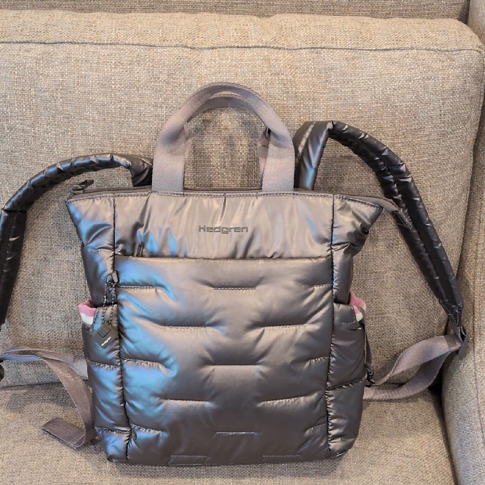 Hedgren Comfy Gray/Silver Backpack For Women - image 1